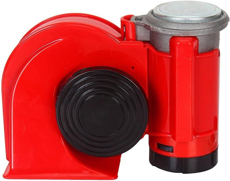 Oshotto Nautilus Twin Air Horn Universal for Cars, Trucks, Boats, ATVS, Motorcycles and Scooters Standard Red - Image 1
